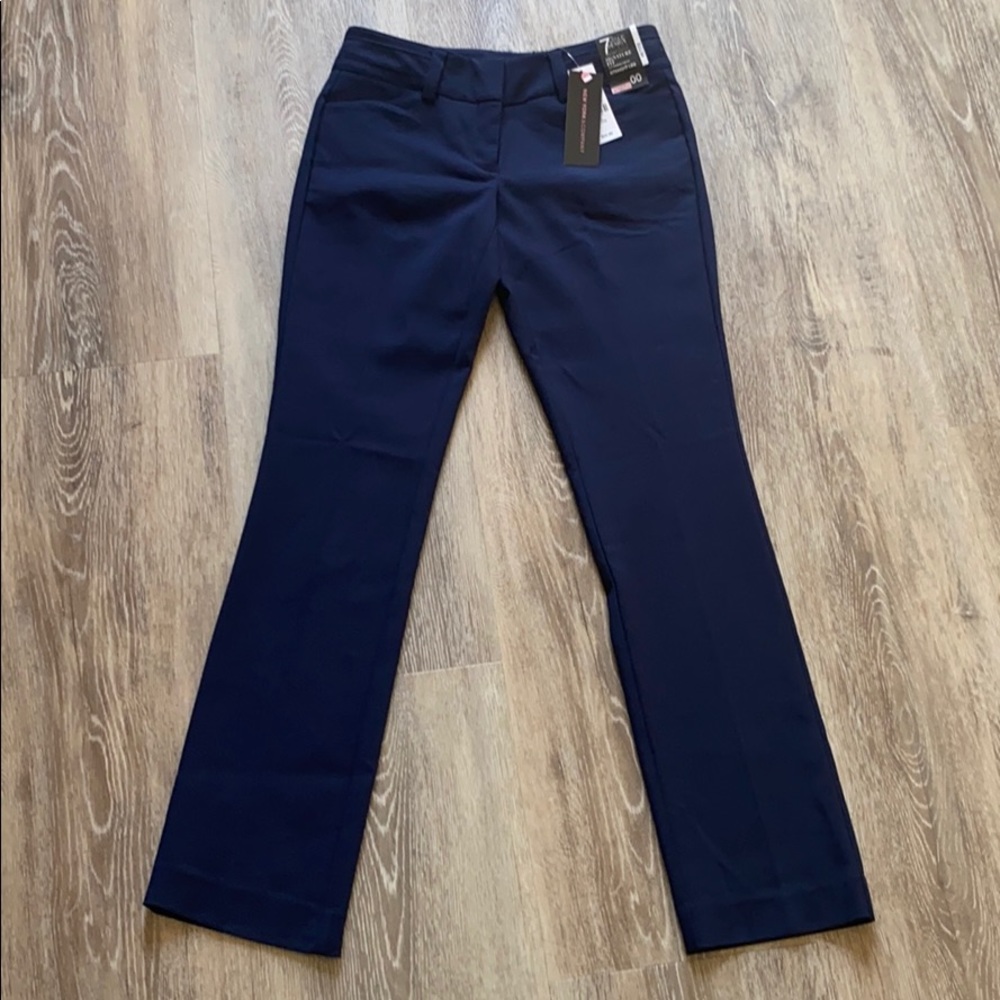 New York & Company Straight Leg Pants Navy 00P